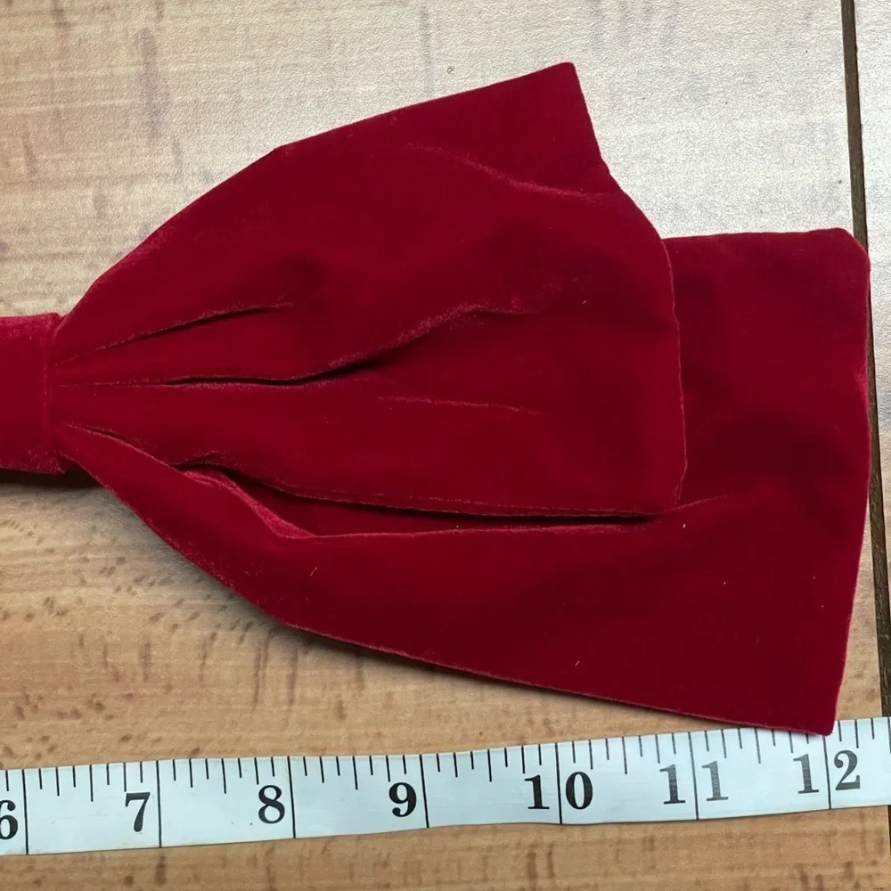Oversized Red Velvet Bow French Barrette Hair Clip
